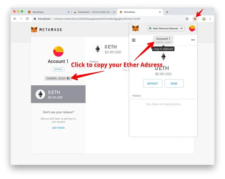 Copy MM address